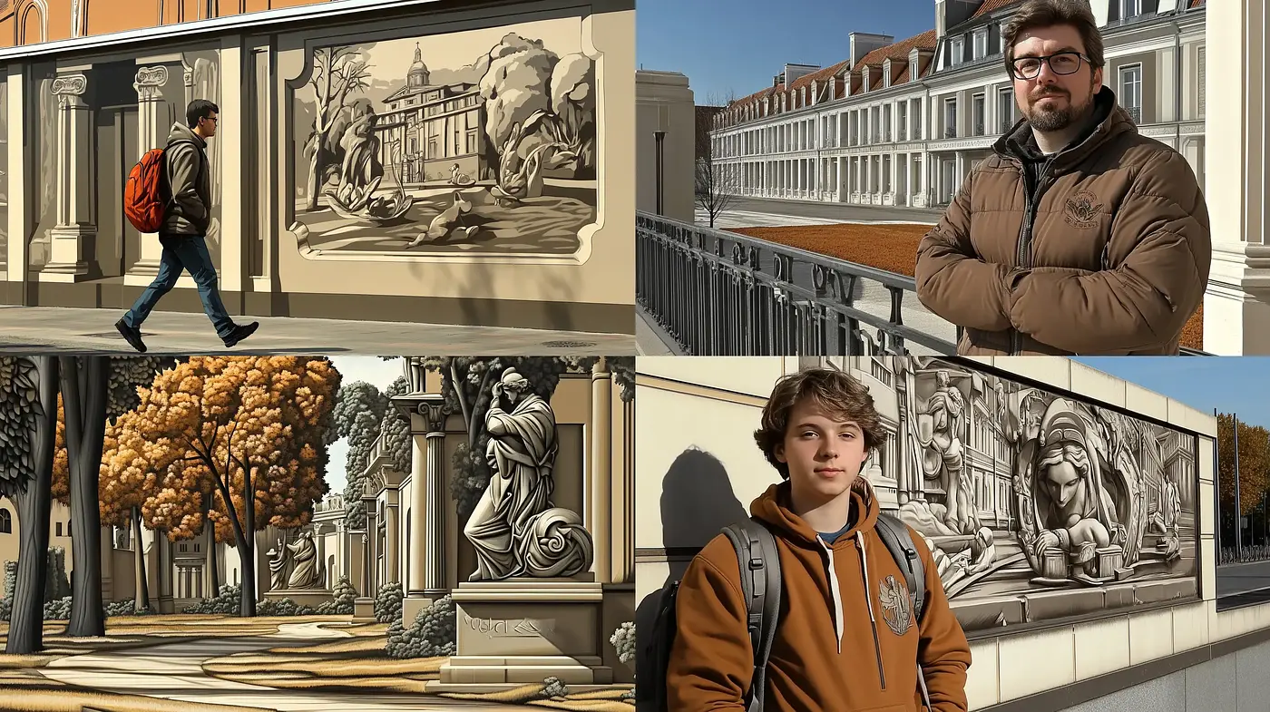 Neo-Classical Harmony: An Ode to Sculptural Elegance in Modern Contexts - Midjourney sref style