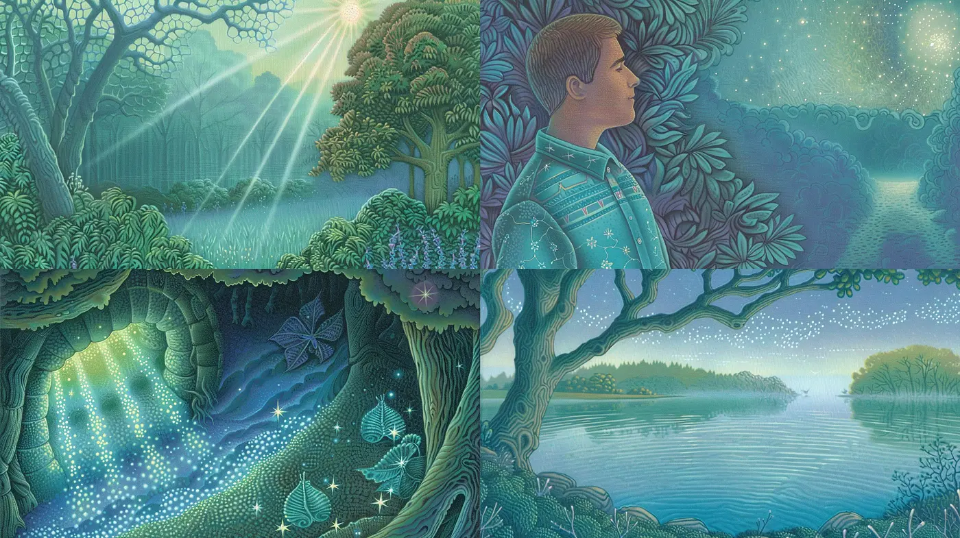 Ethereal Dreamscapes with Luminous Infusions - Midjourney sref style