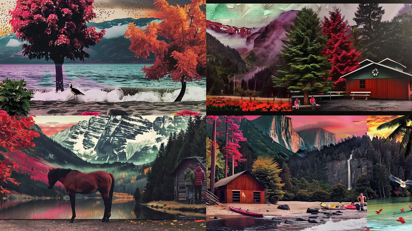 Vibrant Wilderness Fusion of Digital Artistry - Midjourney sref style
