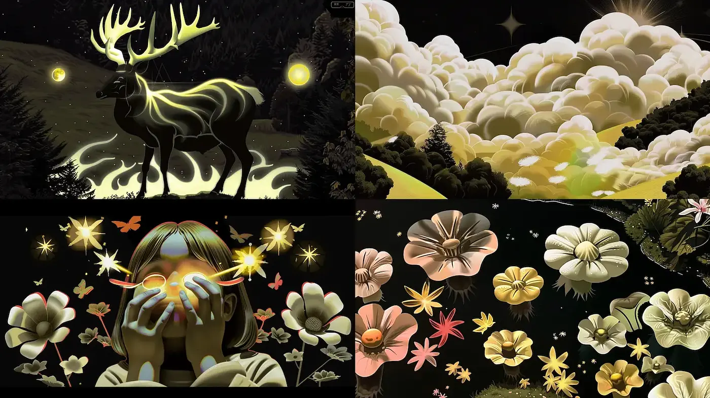 Mystical Natural Surrealism with a Touch of Ethereal Glow - Midjourney sref style
