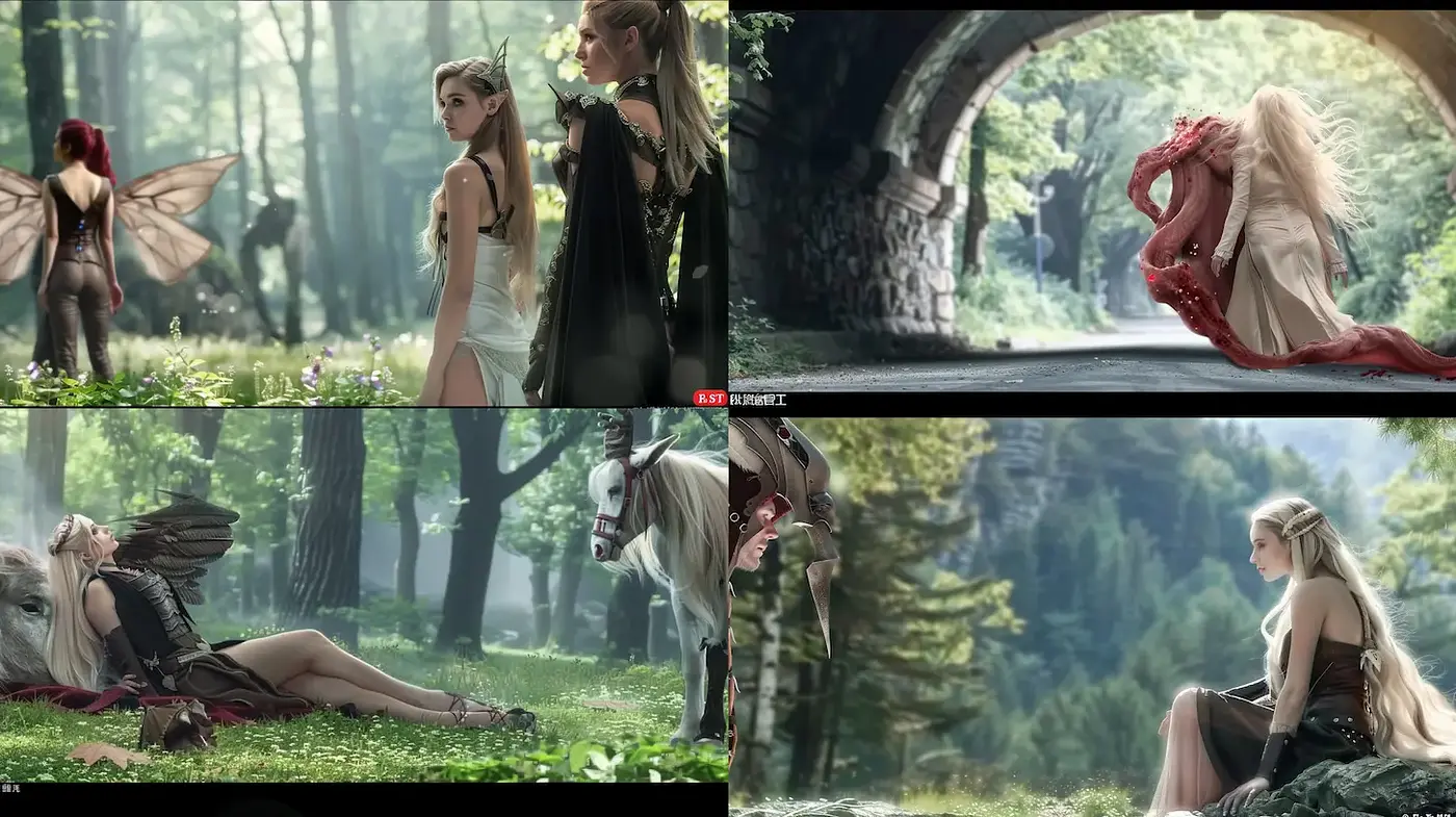 Enchanting and ethereal fantasy landscape with magical elements - Midjourney sref style
