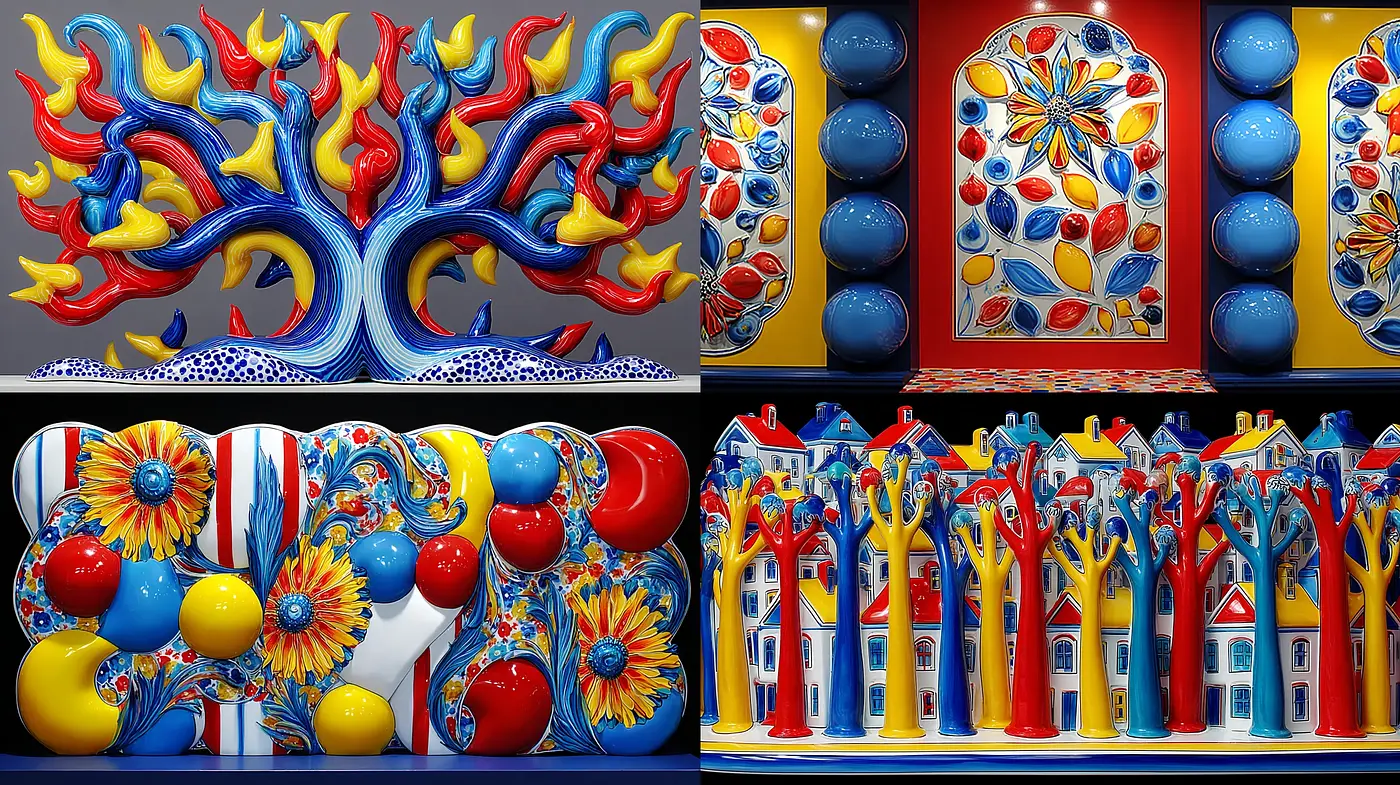 Vibrant and Playful Decorative Art with a Whimsical Touch - Midjourney sref style
