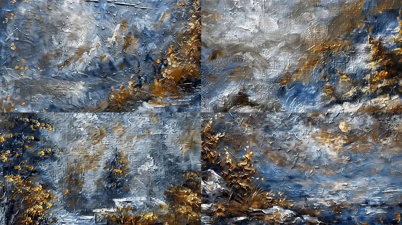 Textured Landscape Renderings with Earthy Hues - Midjourney sref style