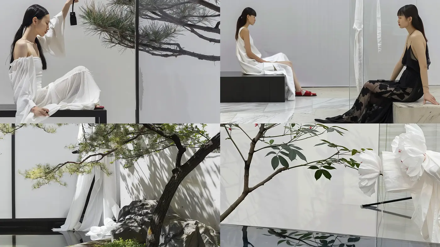 Serene Minimalism and Contemporary Elegance in Visual Art - Midjourney sref style