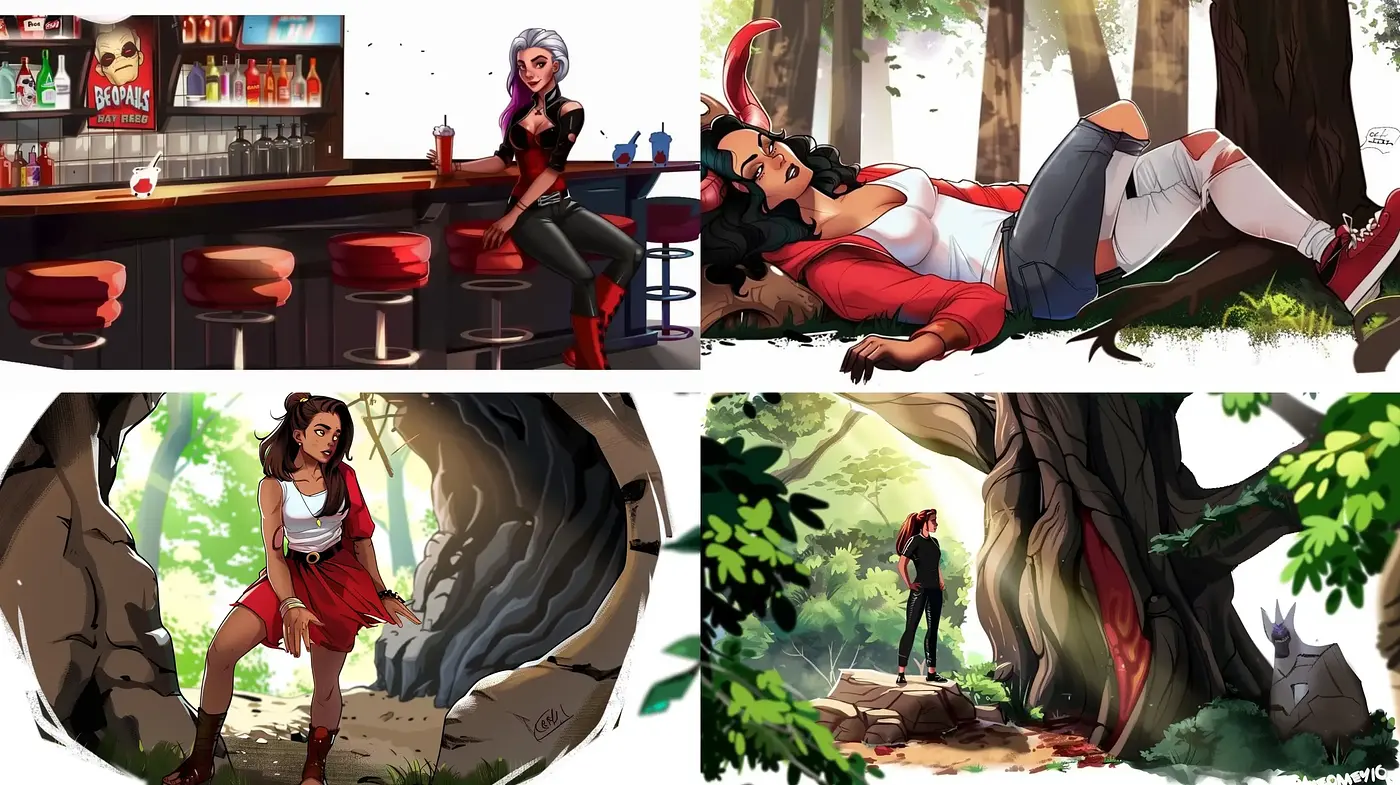 Lush and Vivacious Comic-Inspired Illustrative Portraits - Midjourney sref style