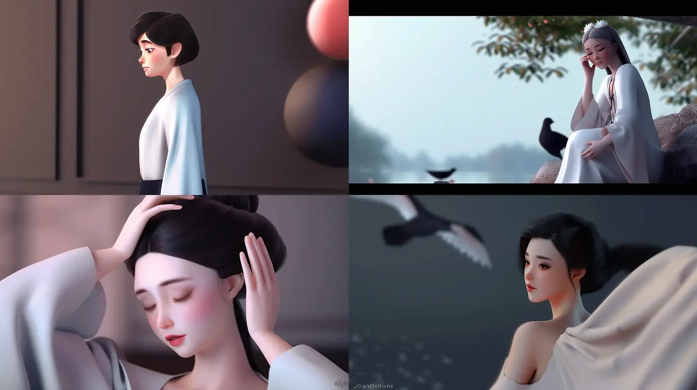 Serene Reflections in Soft Illumination: A Homage to Tranquil Anime Artistry - Midjourney sref style