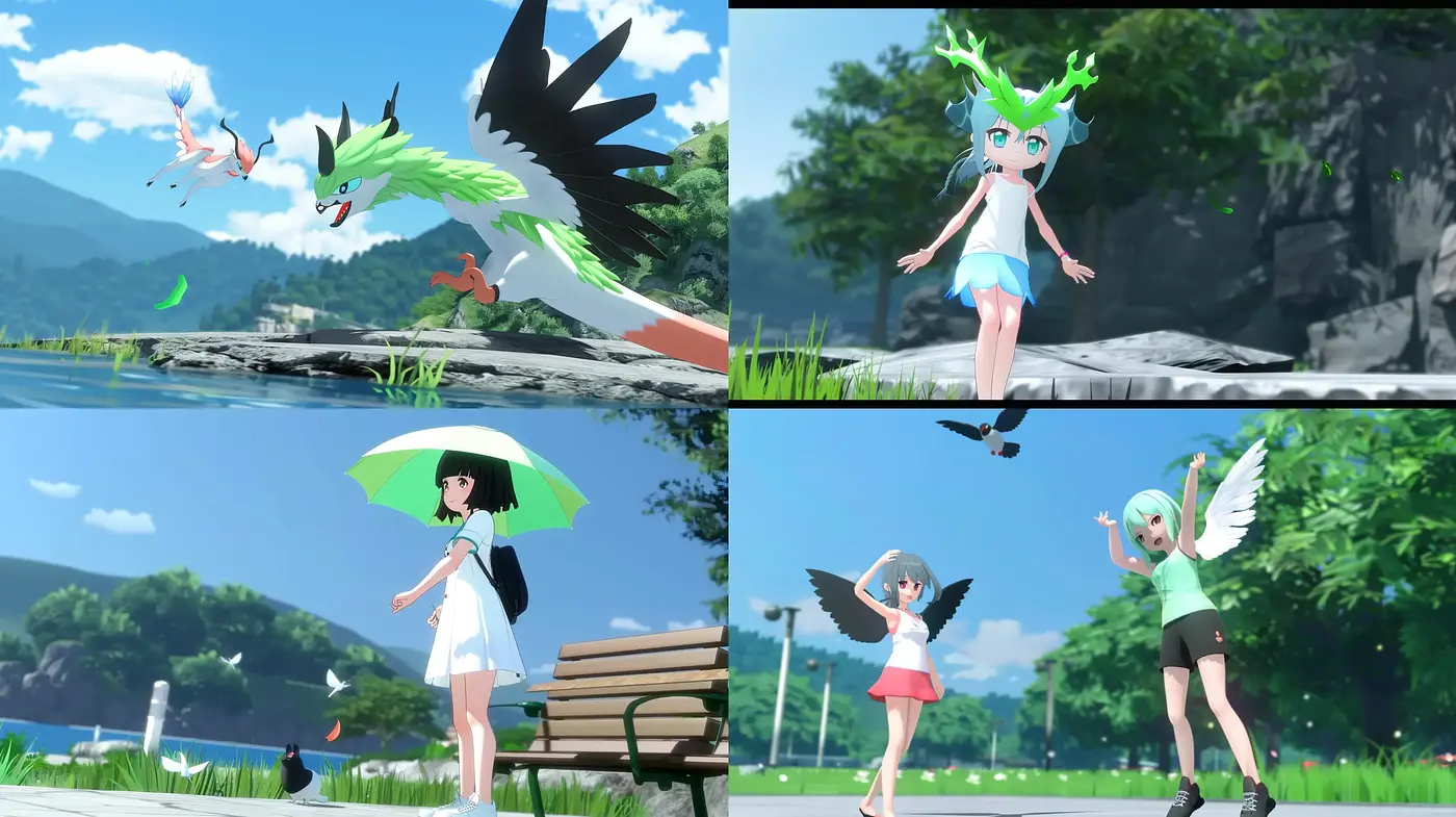 Serenely Vibrant Anime-Inspired Digital Panorama - Midjourney sref style