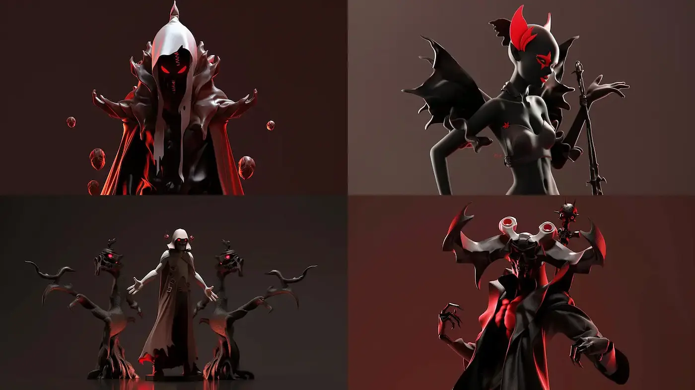 Moodily Dramatic Character Design with a Modern Fantastical Edge - Midjourney sref style