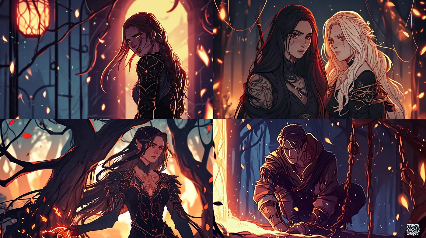 Twilight Hues and Intricate Details: A Stylistic Exploration of Moody Fantasy Illustration - Midjourney sref style