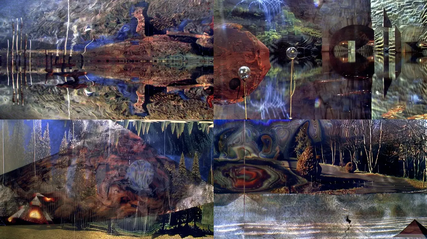 Abstract Textural Convergence in Earthy Tonal Landscape - Midjourney sref style