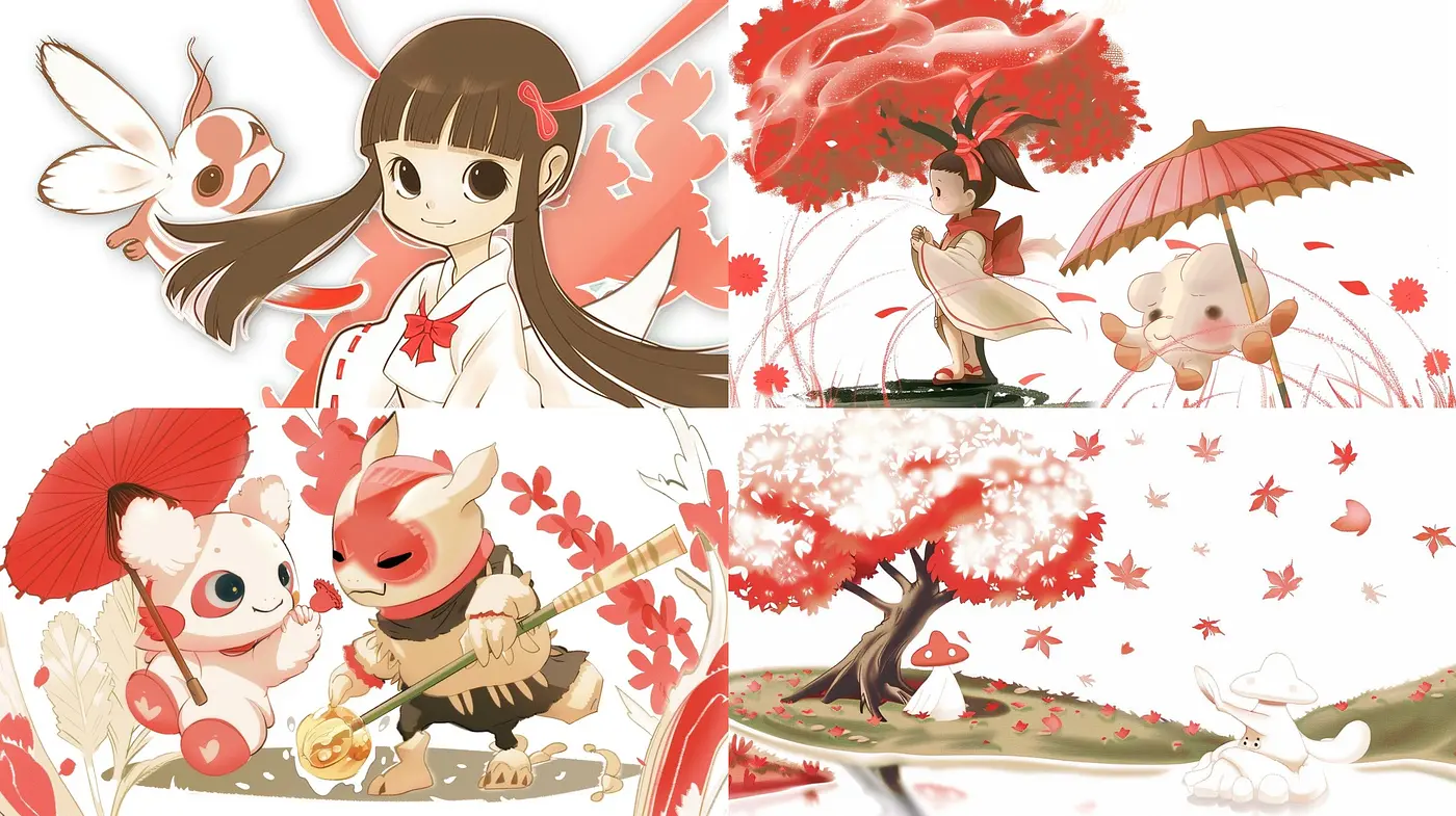 Autumn Whisper: A Harmonious Blend of Anime-Inspired Whimsy and Rustic Fall Palette - Midjourney sref style