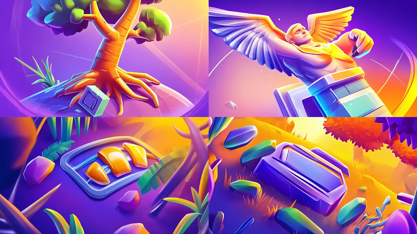 Luminous Dreamscape Fusion with Surreal Nature and Futurism - Midjourney sref style