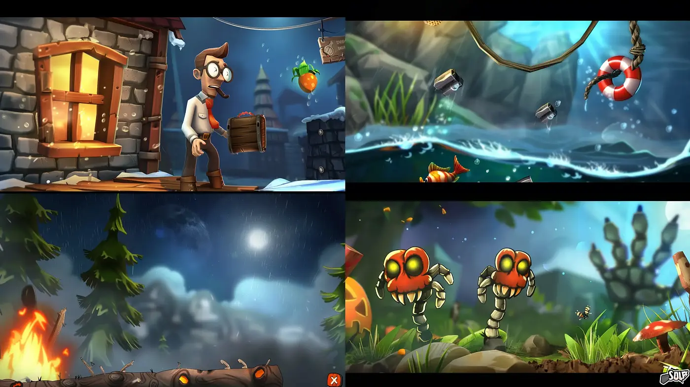 Lively Adventure Through Stylized Animated Worlds - Midjourney sref style