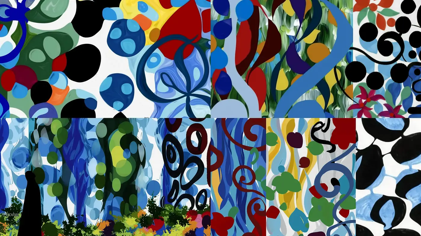 Kaleidoscopic Botanical Dreamscape in Vivid Brushstrokes - Midjourney sref style