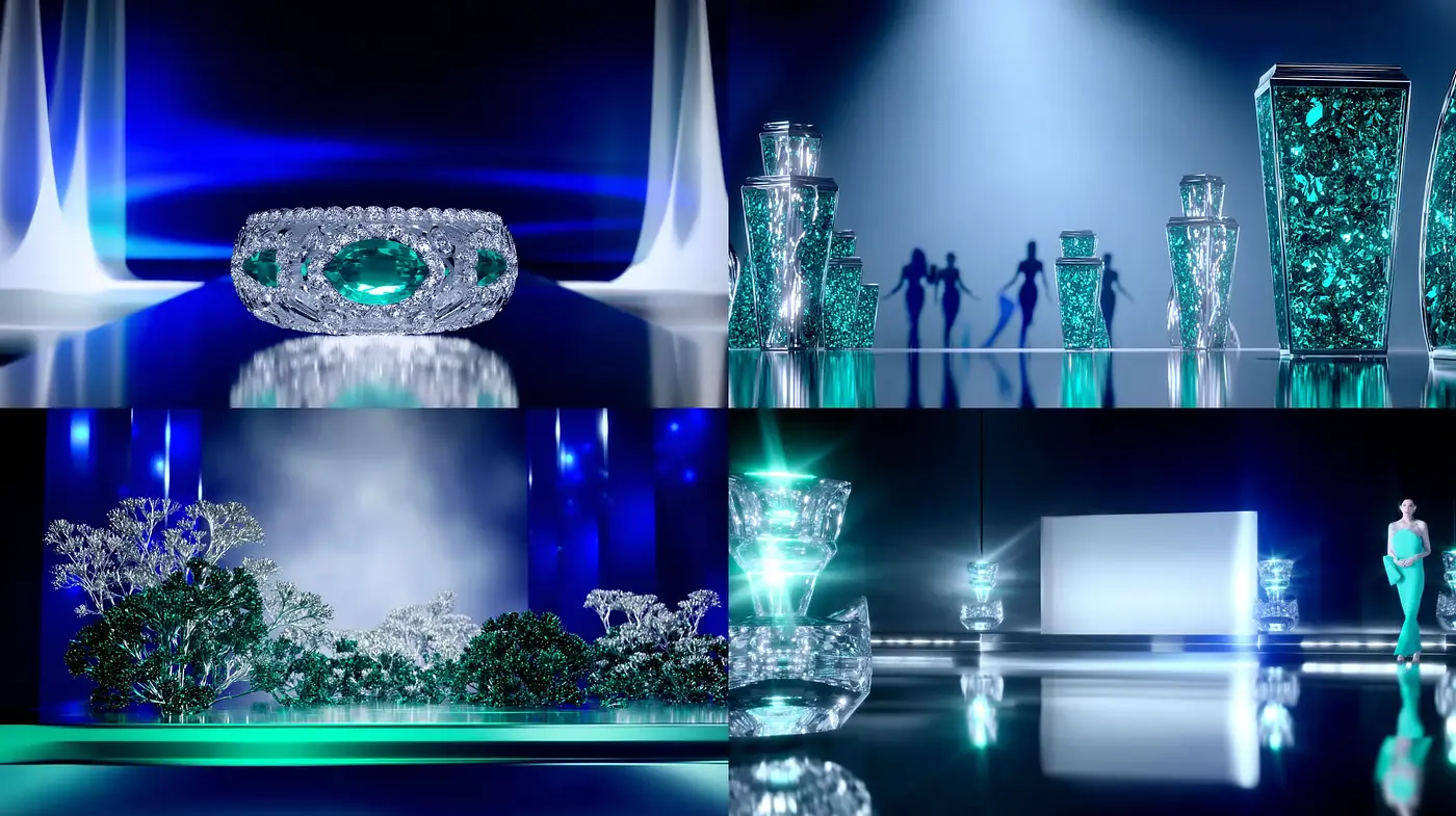 Futuristic Elegance with Glimmering Textures - Midjourney sref style