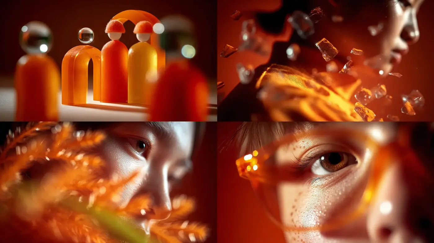 Vibrant and intricate exploration of warmth and detail in visual art - Midjourney sref style