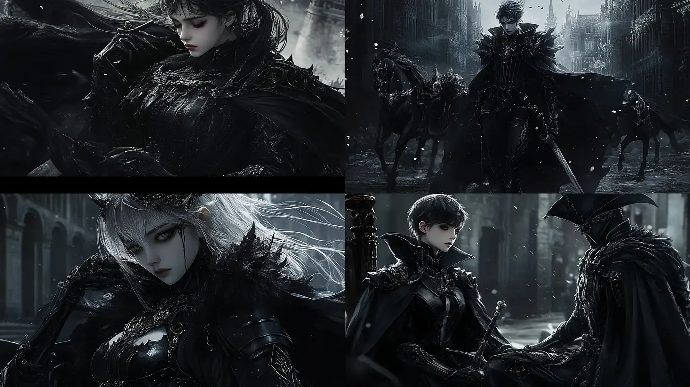 Gothic Elegance and Dark Fantasy Ambiance - Midjourney sref style