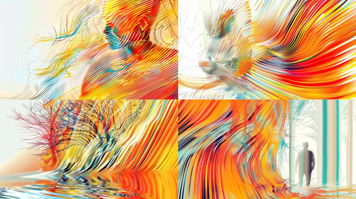 Vibrant Synesthetic Whirl: A Dance of Color and Energy - Midjourney sref style