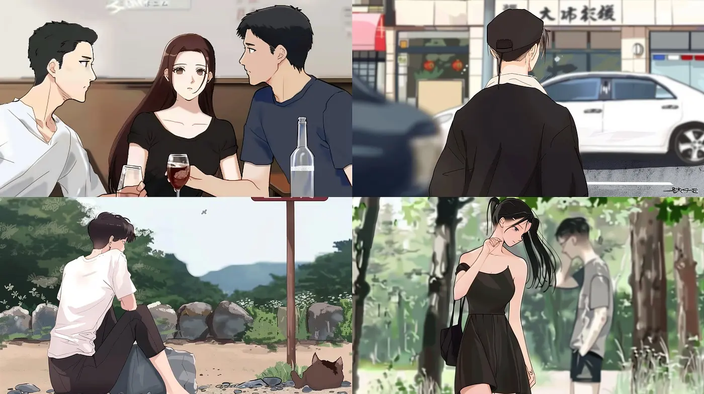 Consistently Stylized Urban Elegance with a Contemporary Anime Essence - Midjourney sref style
