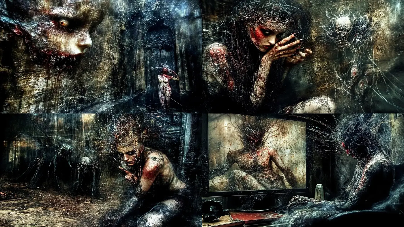 Gothic Surrealism in a Post-Apocalyptic Vision - Midjourney sref style