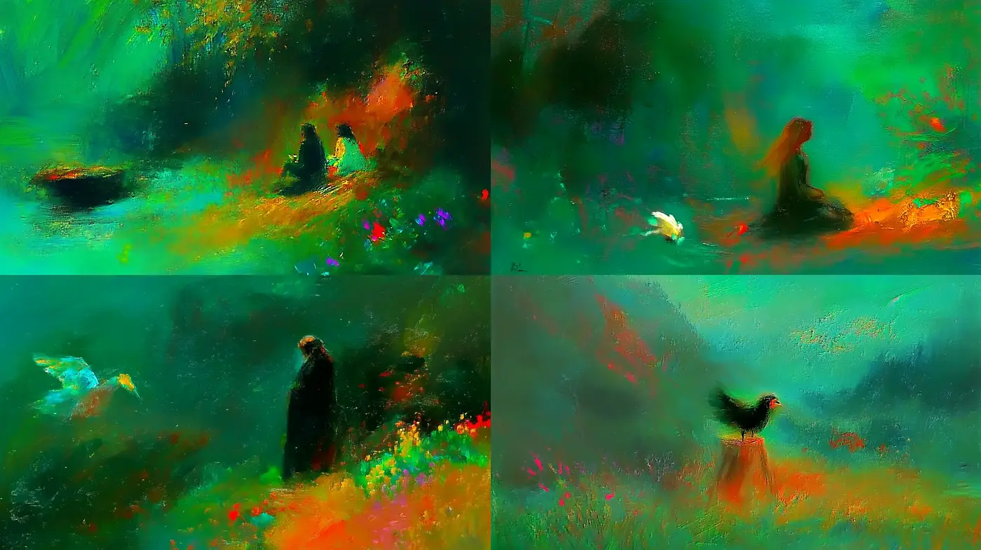 Ethereal Brushstrokes of Dreamlike Impressionism - Midjourney sref style