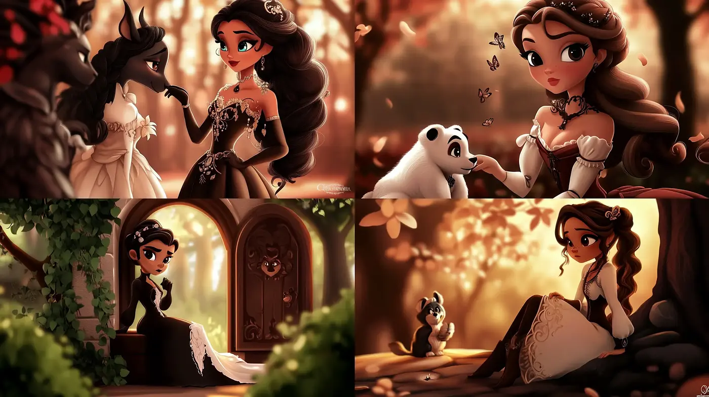 Enchanted Amber Twilight: A Whimsical Animation Aesthetic - Midjourney sref style