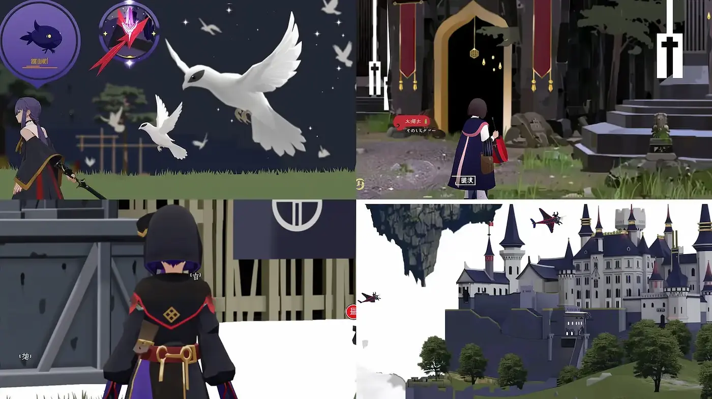 Whimsical Fantasy Adventure with a Touch of Digital Aesthetic - Midjourney sref style