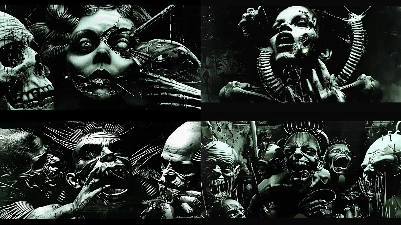 Gothic Macabre Fusion with Photorealistic Overtones - Midjourney sref style