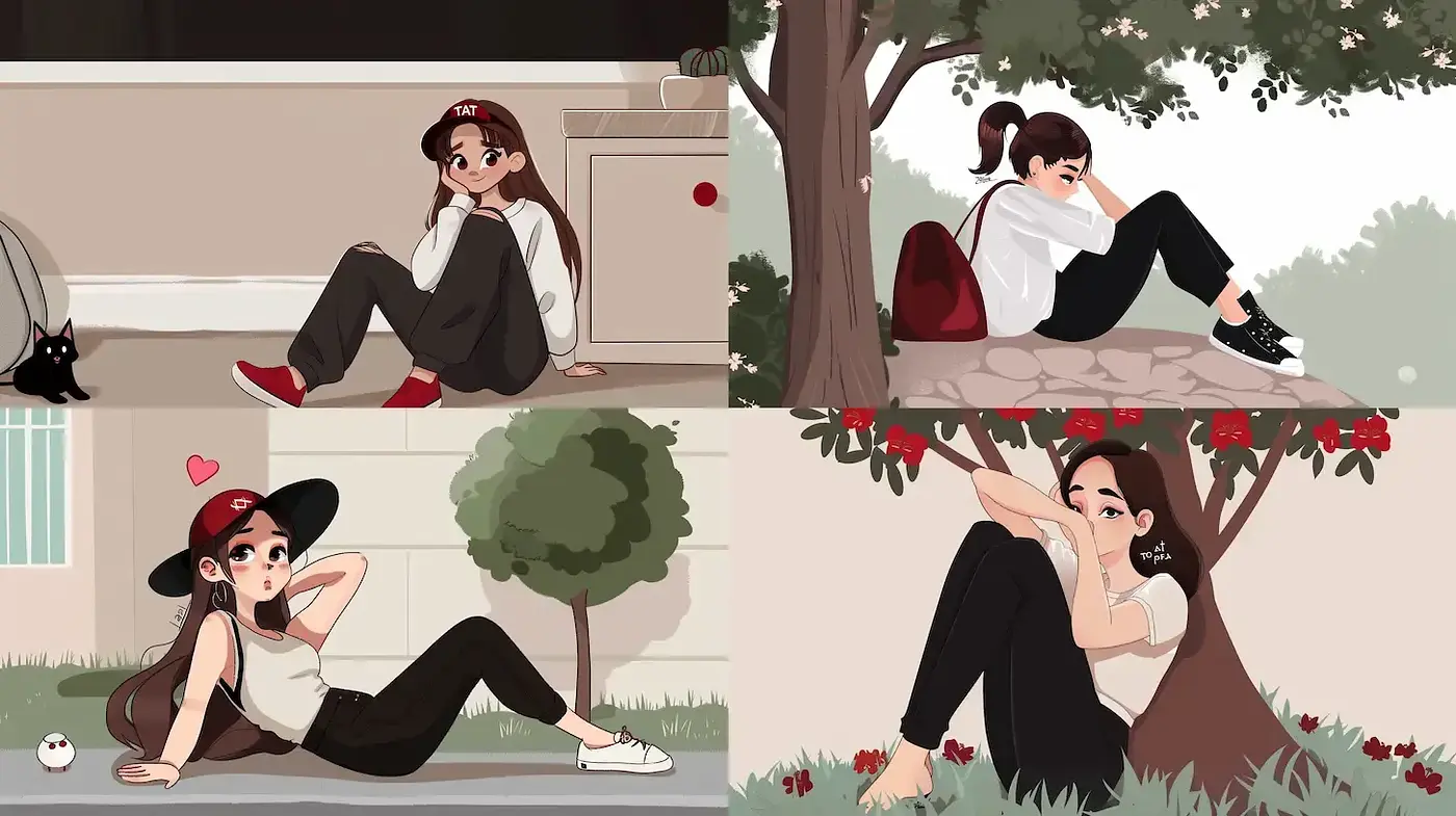 A Playful Exploration of Youthful Expression in Modern Digital Art - Midjourney sref style