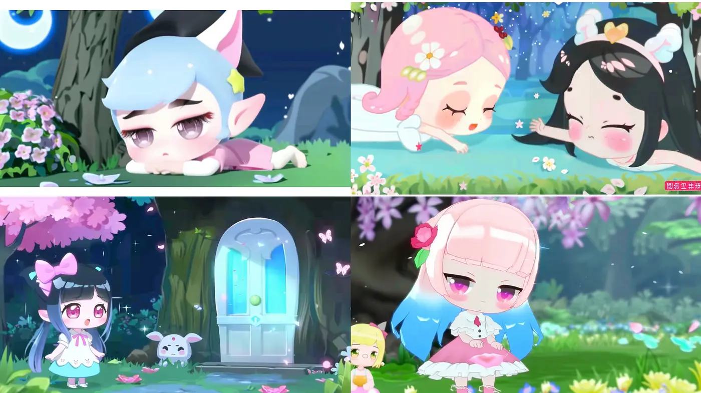Fantasy Whimsy: A Pastel-Colored Dreamscape in Modern Chibi Art - Midjourney sref style