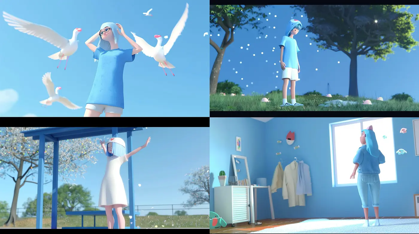 Serene Daydreams in Pastel Harmony: A Uniform Expression of Calmness and Clarity - Midjourney sref style