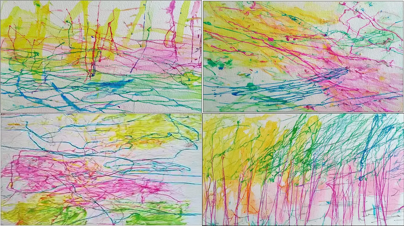 Energetic and Abstract Exploration of Colorful Forms - Midjourney sref style
