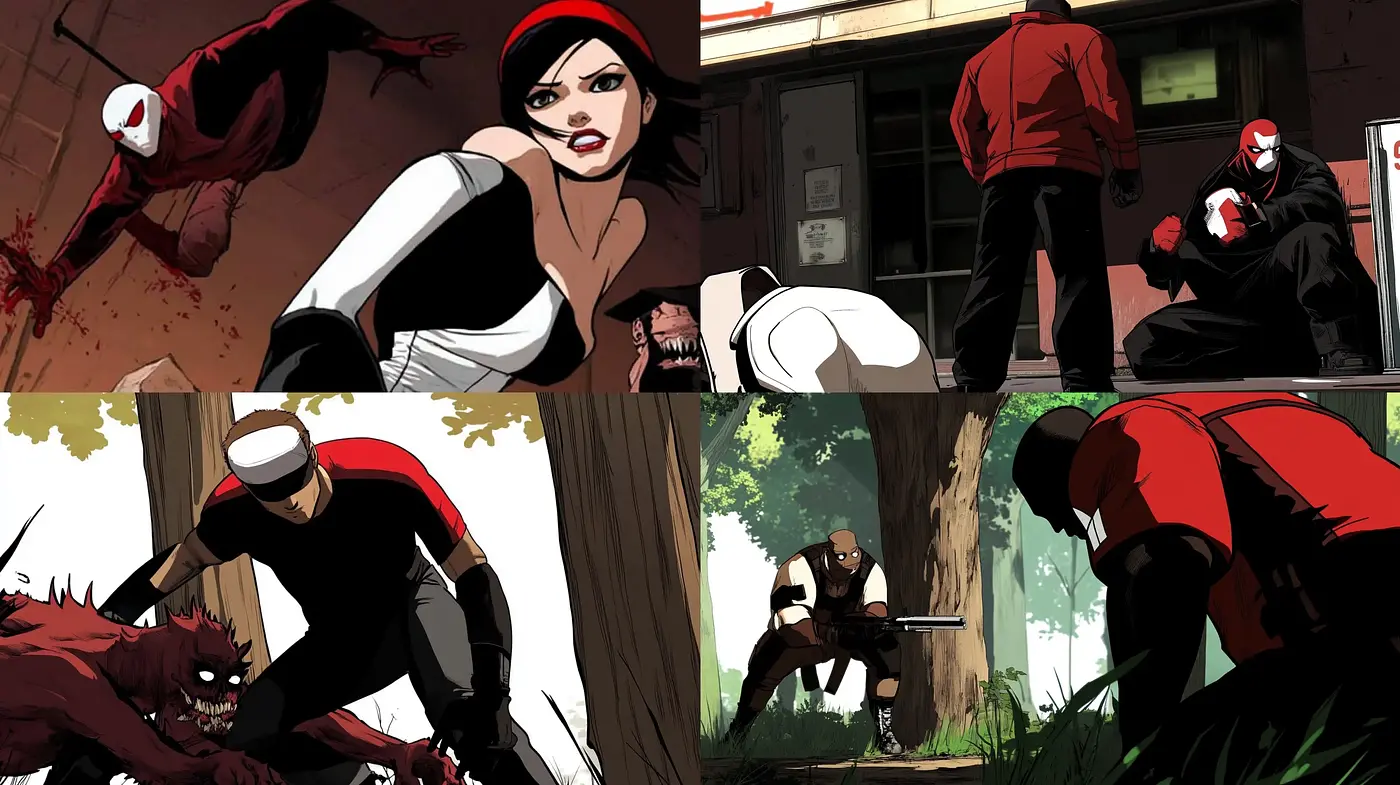 Dynamic Comic Book Heroism with a Bold Visual Approach - Midjourney sref style