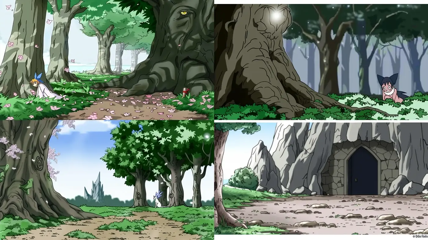 Enchanted Forest Visions: A Cohesive Anime-Inspired Artistic Journey - Midjourney sref style