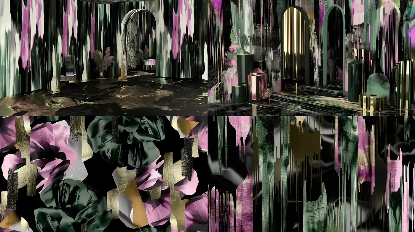 Abstract Distortion of Architectural Serenity - Midjourney sref style