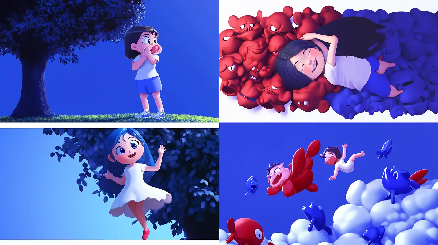 Midnight Fantasy: A Harmonious Blend of Surrealism and Dreamlike Animation - Midjourney sref style