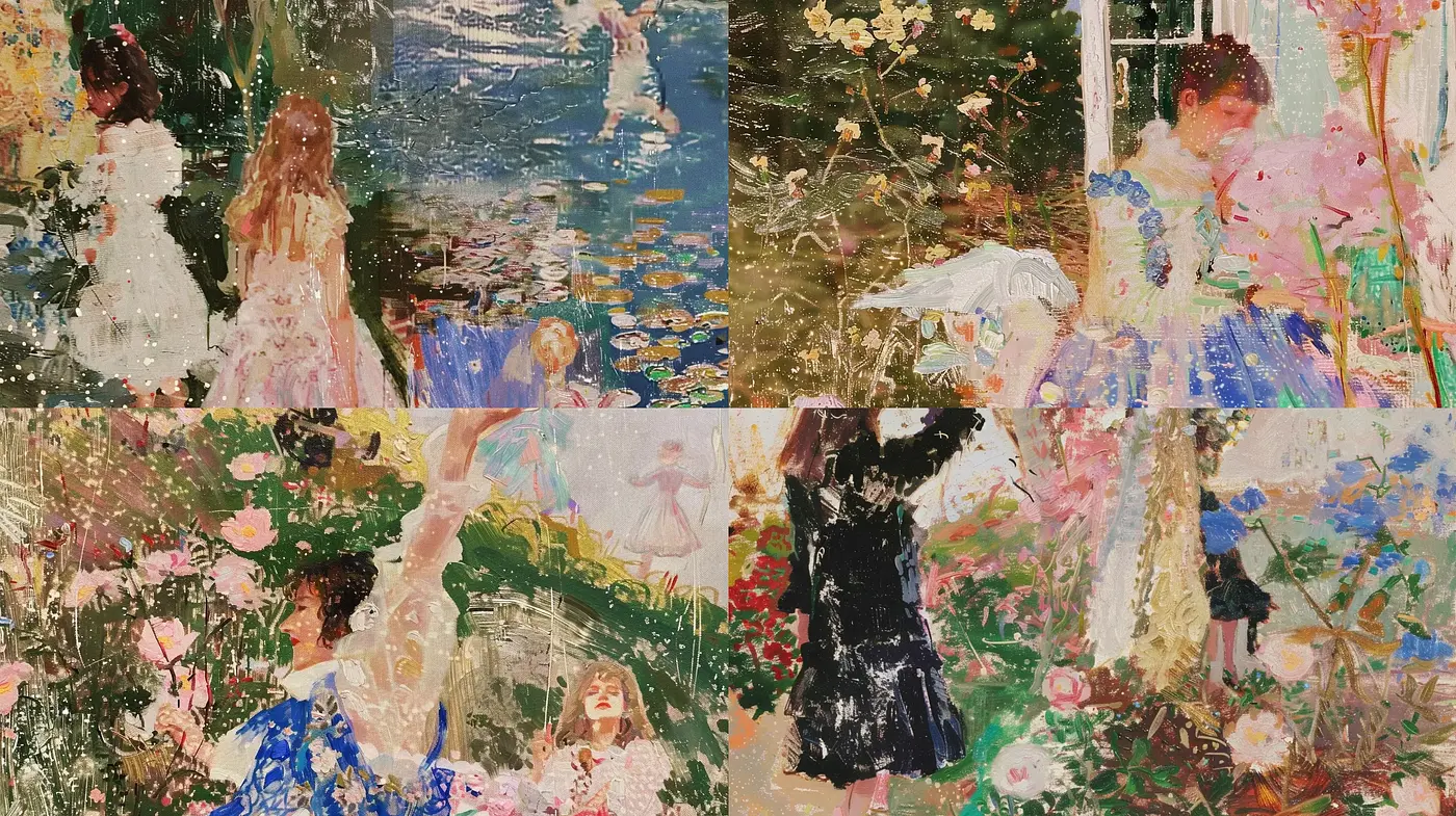 Impressionist Garden of Ethereal Delights - Midjourney sref style