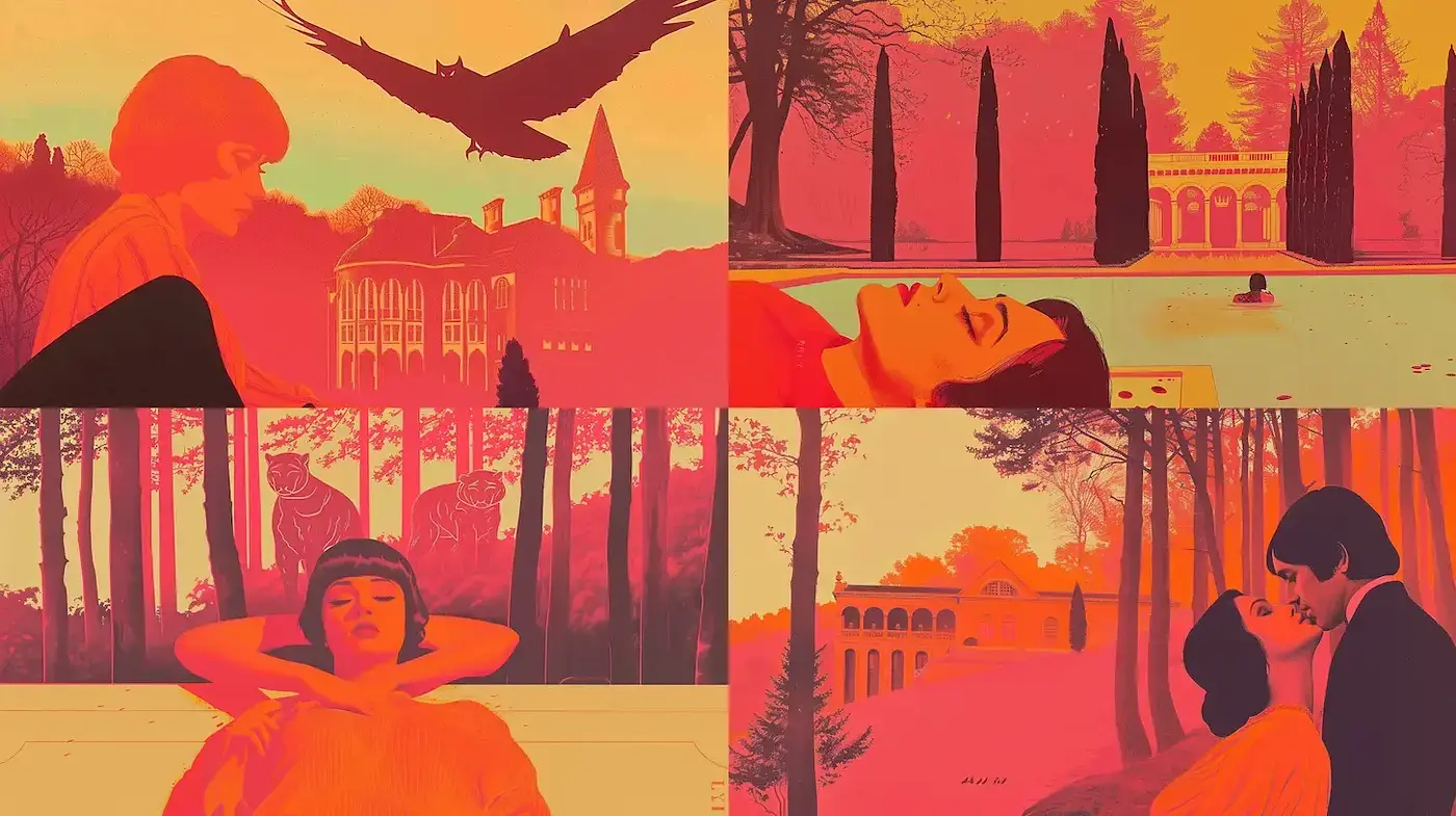 Stylized Retro Aesthetic with a Dreamlike Quality - Midjourney sref style