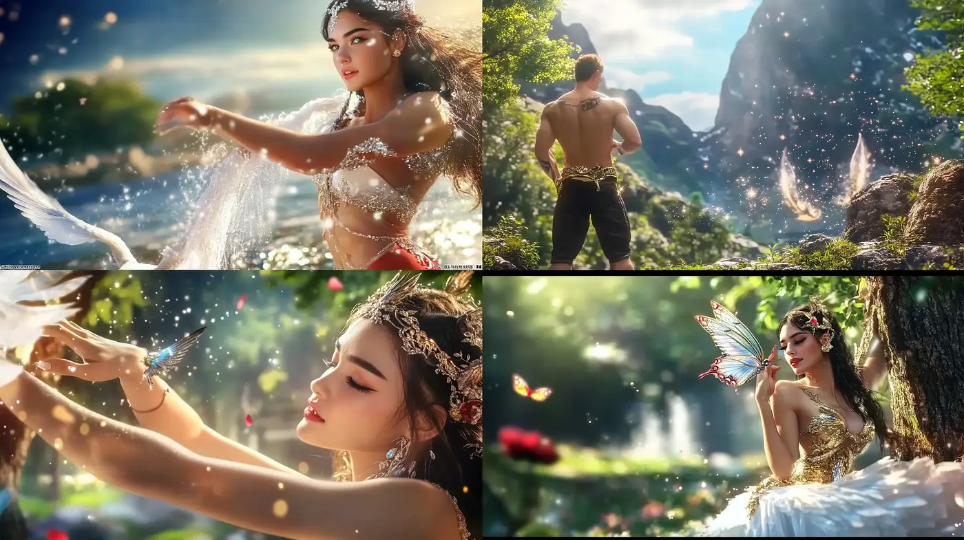Enchanted Realism in Sun-Kissed Forest Scenes - Midjourney sref style
