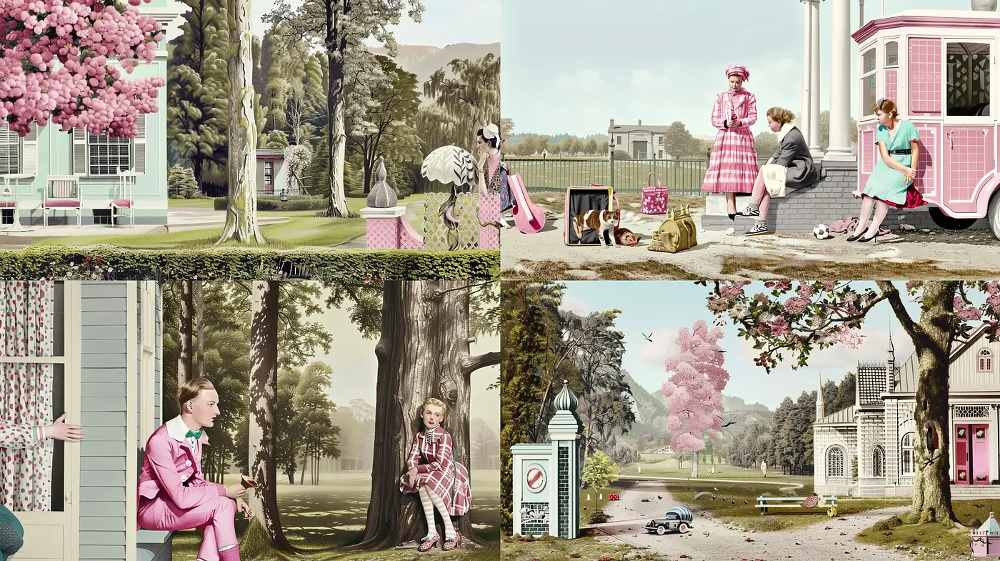 Pastel Elegance with Surreal Overtones - Midjourney sref style