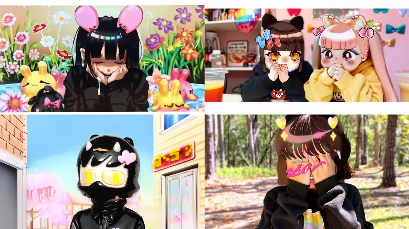 Eclectic Synthesis of Anime-Inspired Digital Art with Pastel Undertones - Midjourney sref style