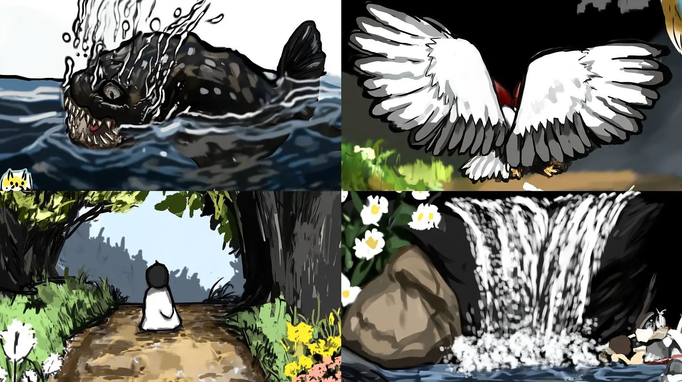 Nature's Enigmatic Brushwork: A Homage to Expressive Textures - Midjourney sref style
