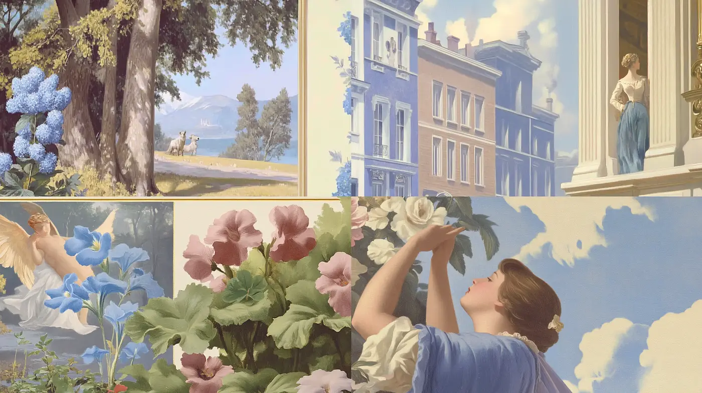 Tranquil Reverie in Pastel Hues: A Harmonious Blend of Serenity and Romanticism - Midjourney sref style