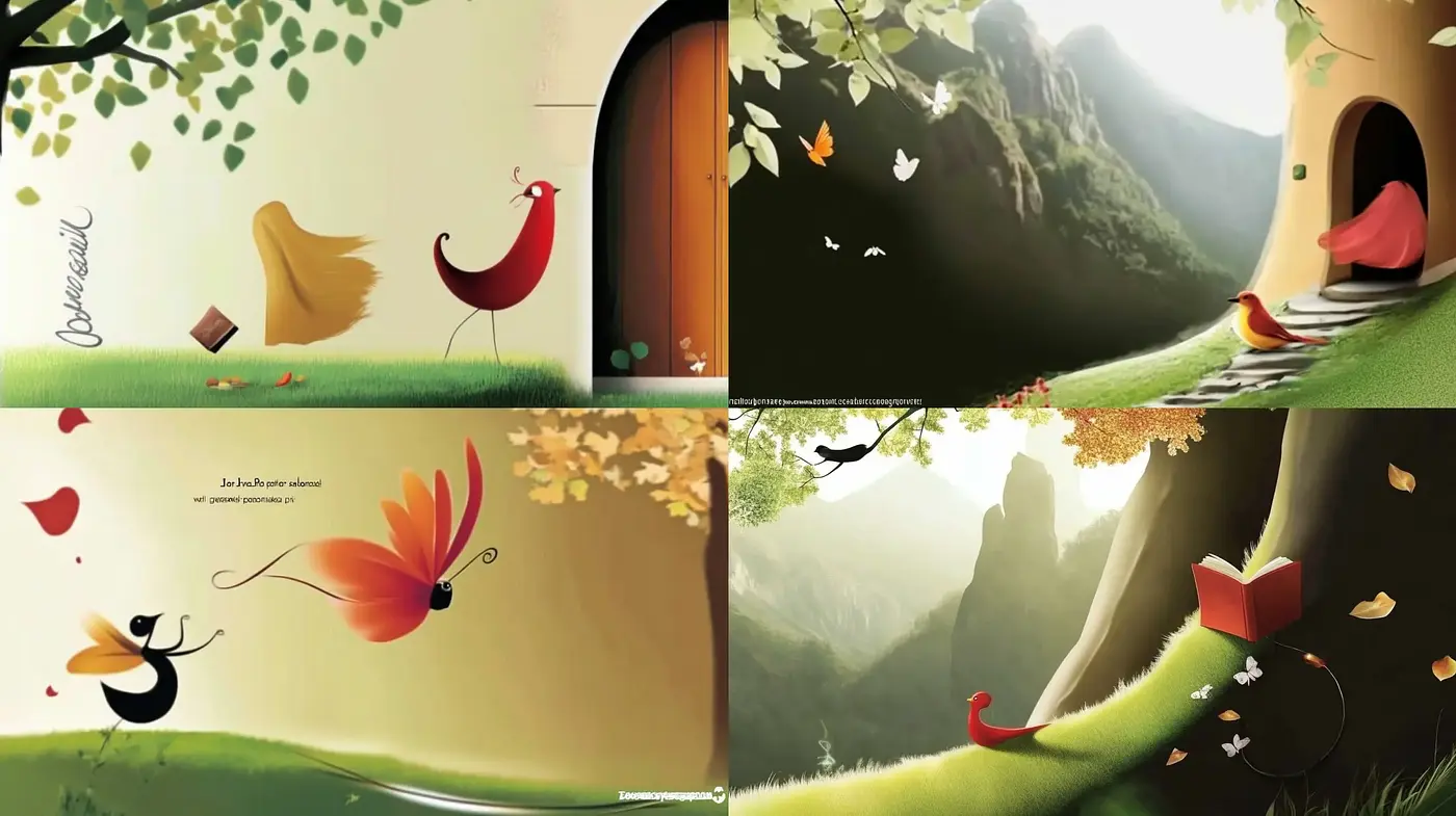 Whimsical Nature-Inspired Fantasy Embellished with Warm Hues and Curvilinear Forms - Midjourney sref style