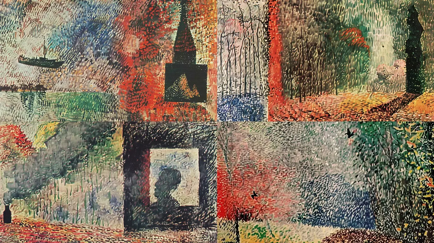Textural Symphony in Abstract Expressionism - Midjourney sref style