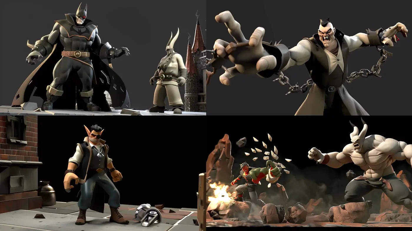 Dynamic Superhero Saga in Stylized 3D Animation - Midjourney sref style