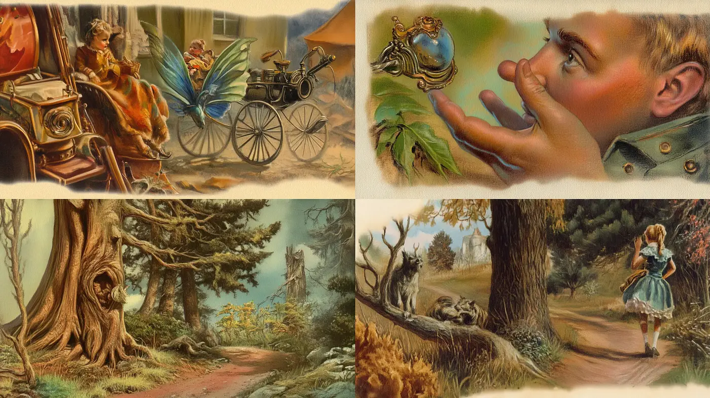 Enchanted Realism in Lush Earthy Tones - Midjourney sref style