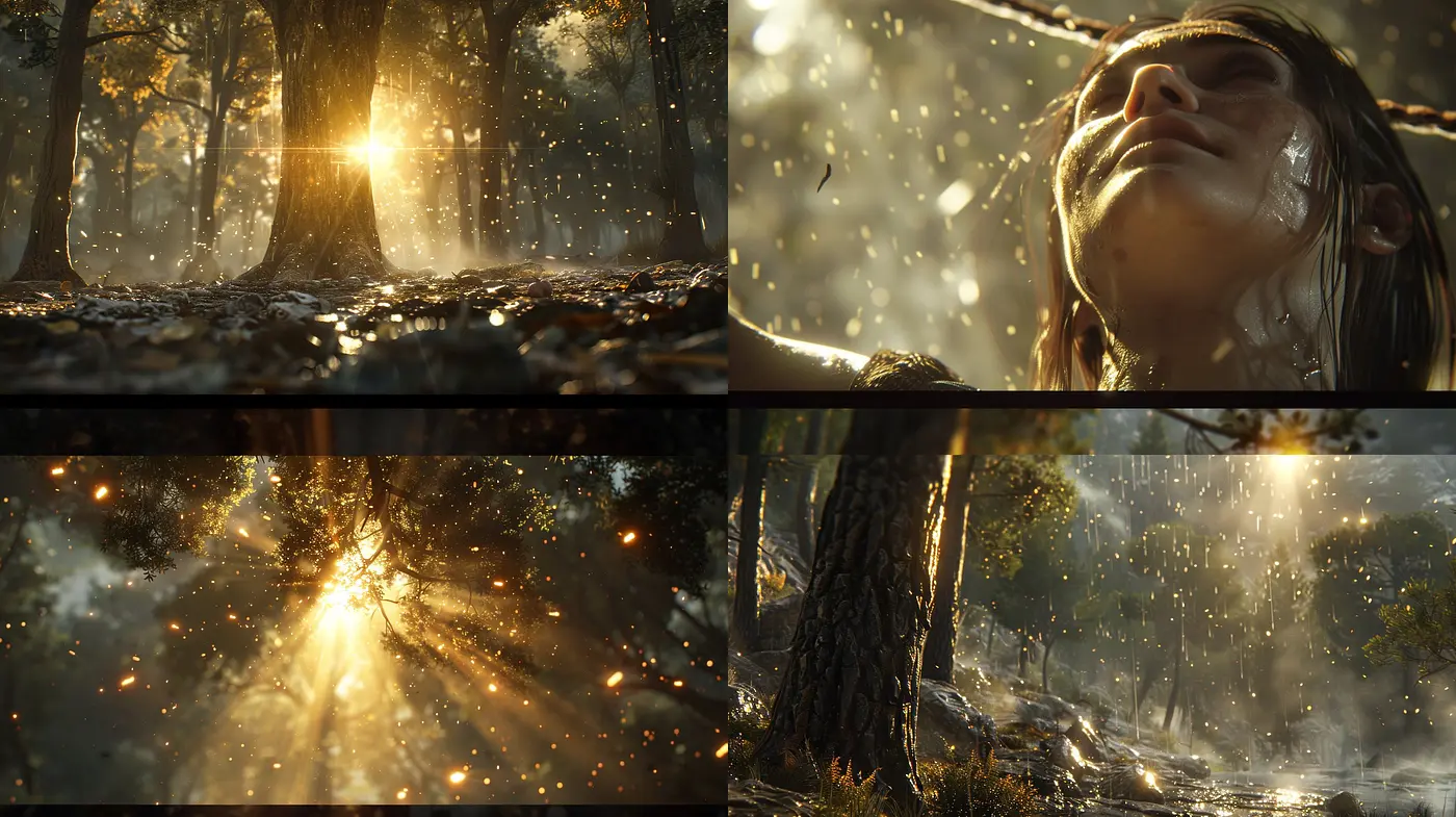 Enchanted Luminosity and Ethereal Nature Ambiance in Artistic Imagery - Midjourney sref style
