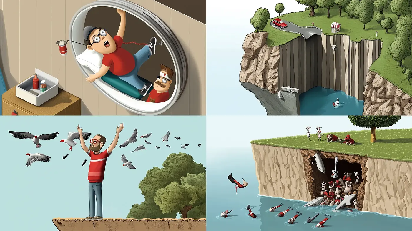 Surreal Playful Vistas with a Whimsical Perspective - Midjourney sref style