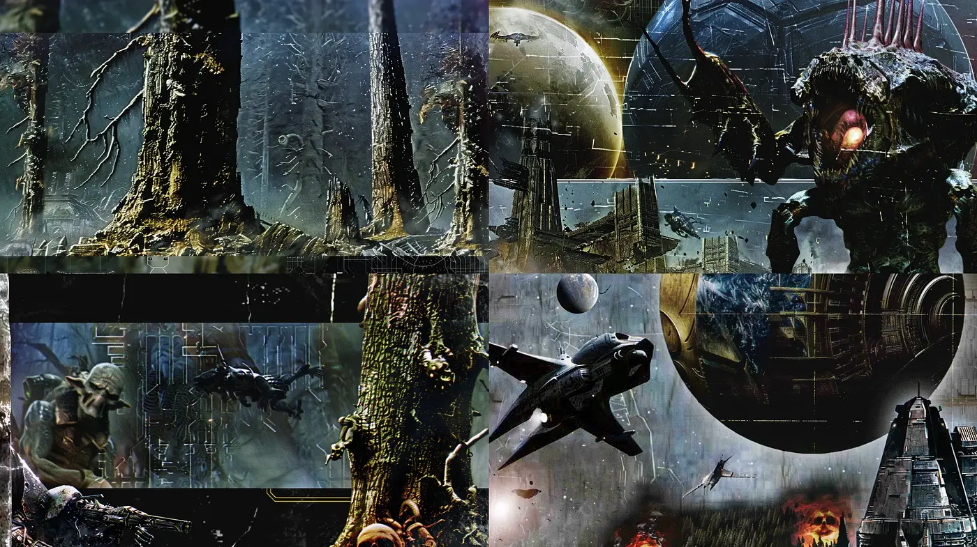 Ethereal Dystopian Sci-Fi Dreamscape - Midjourney sref style